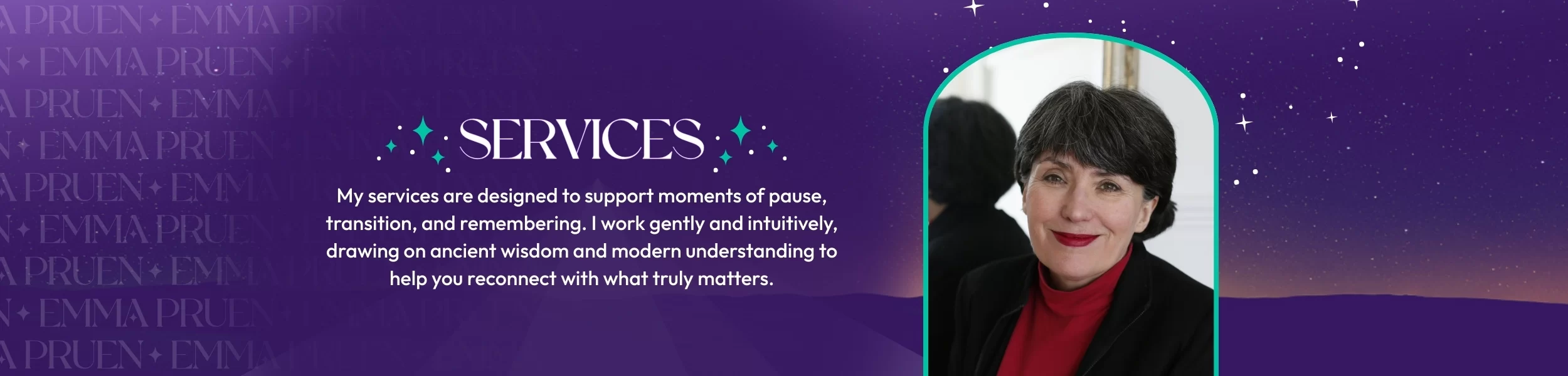 Services hero banner Emma Pruen
